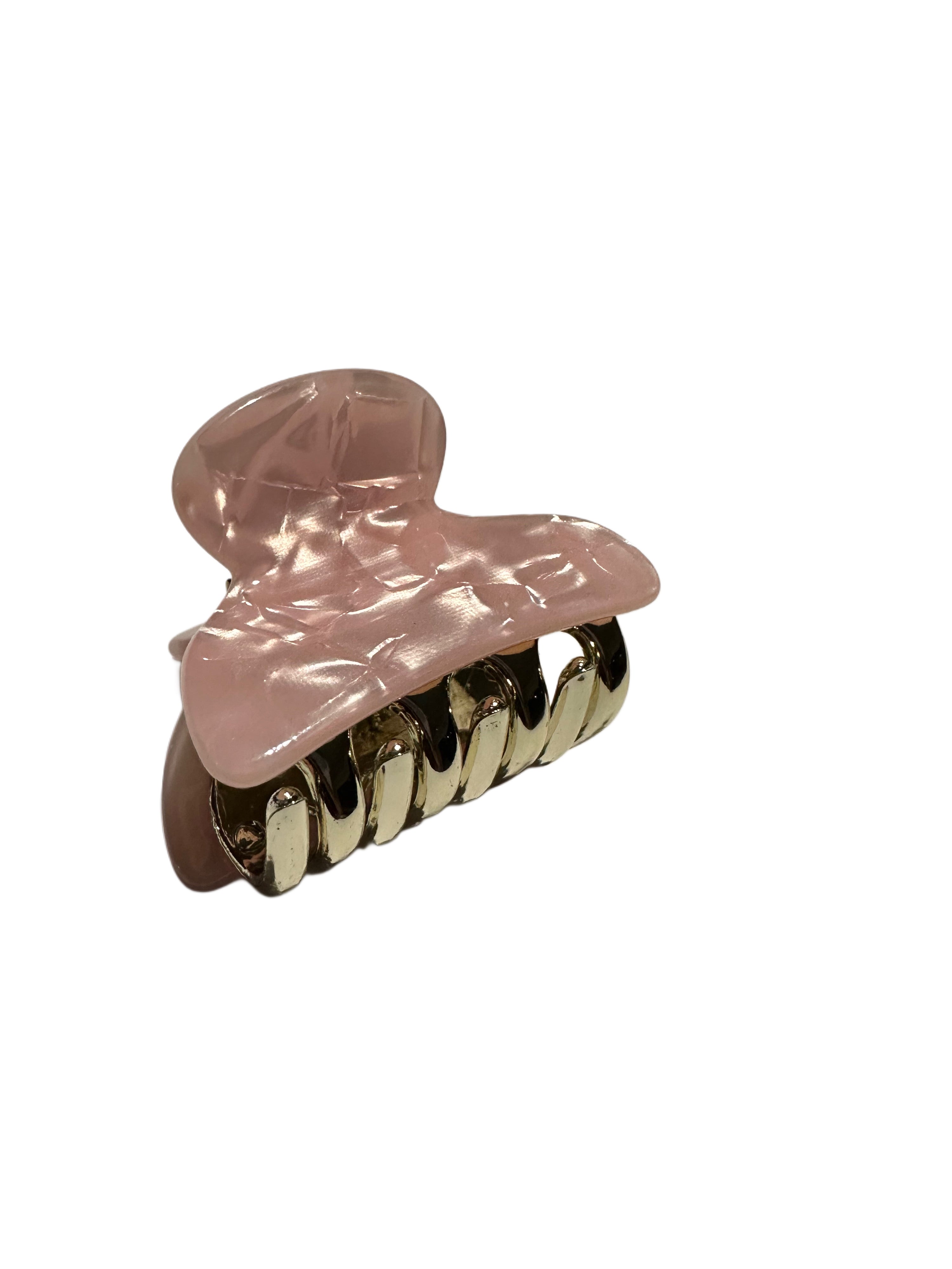 Mini Soft Rose PMMA Hair Claw