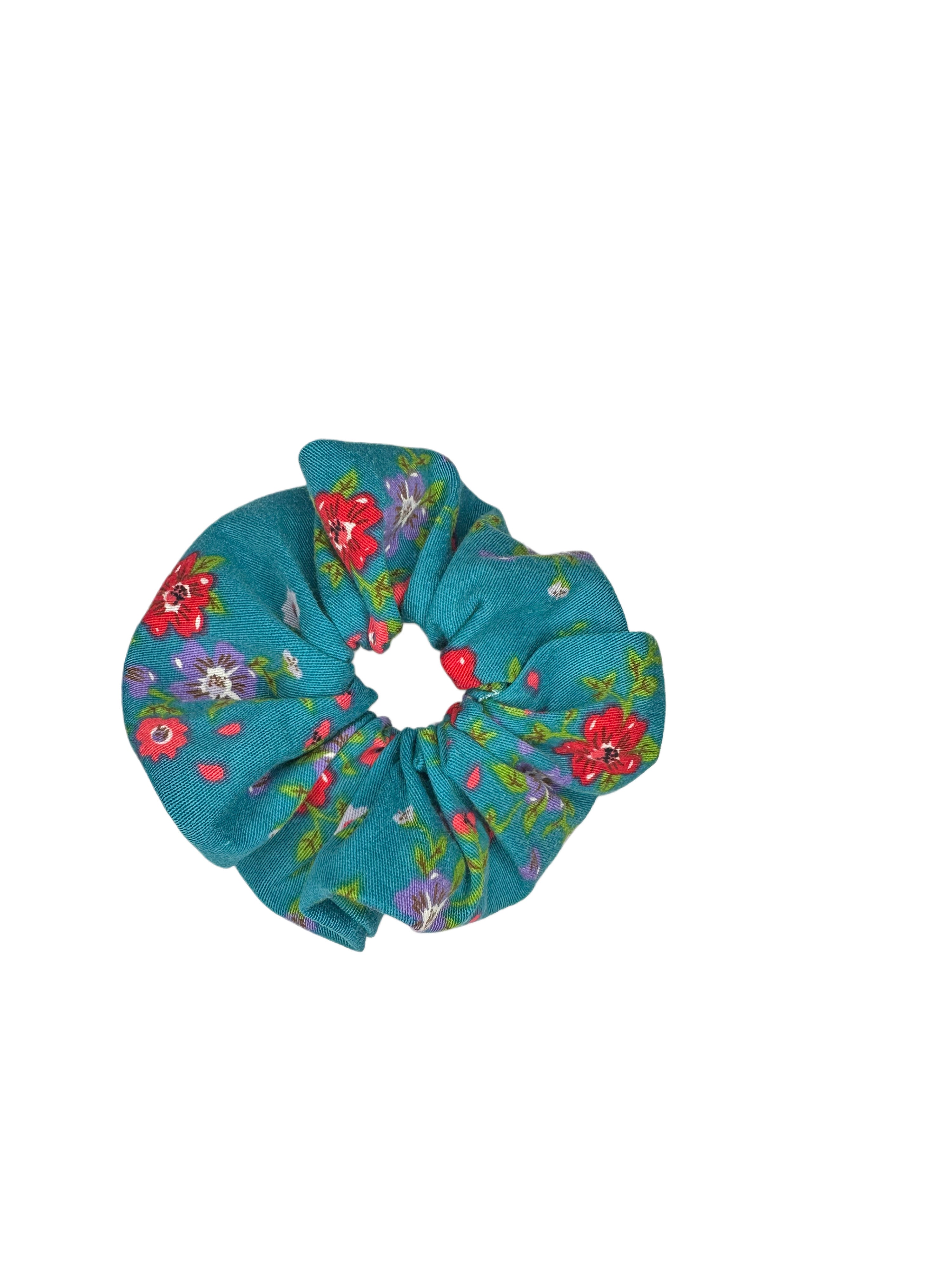 Cherry Blue Scrunchie