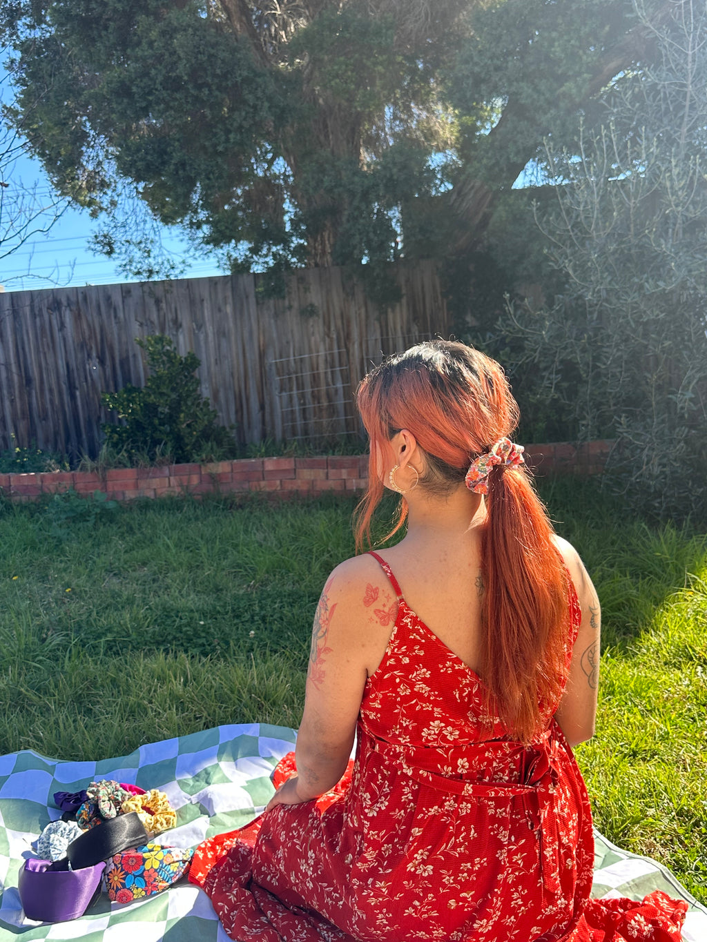 Liberty Bright Whirl Floral Scrunchie