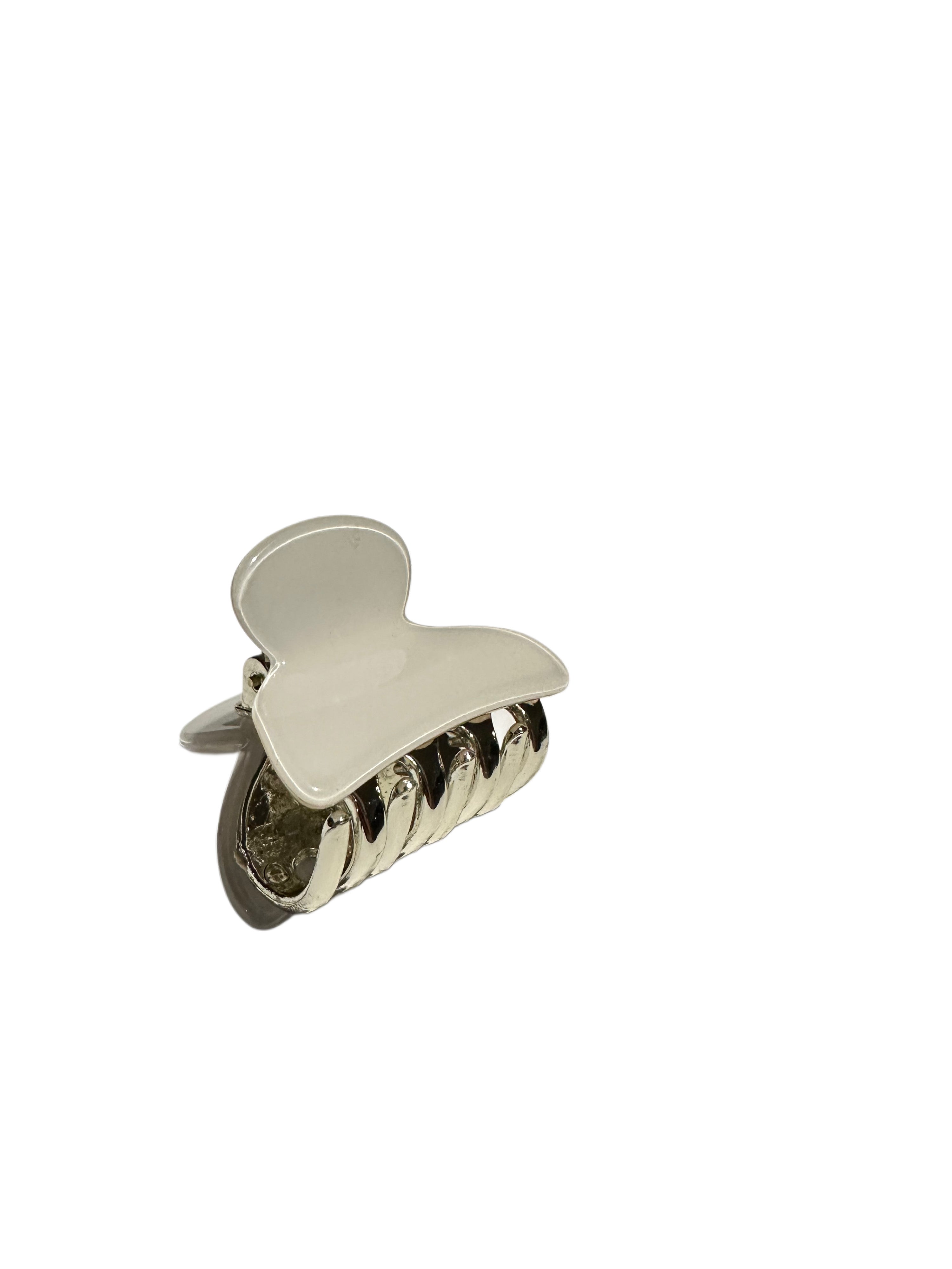 Mini Classic White PMMA Hair Claw