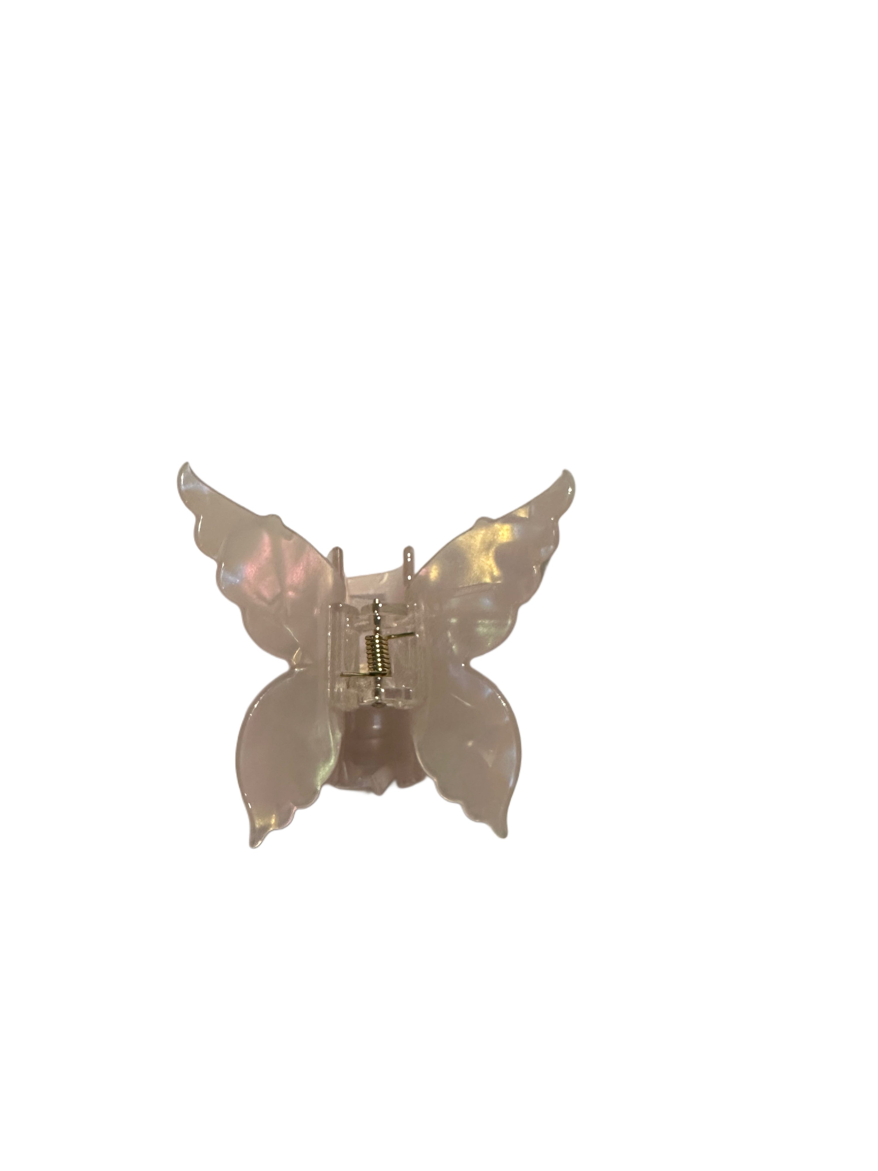 Soft Rose Butterfly PMMA Hair Clip