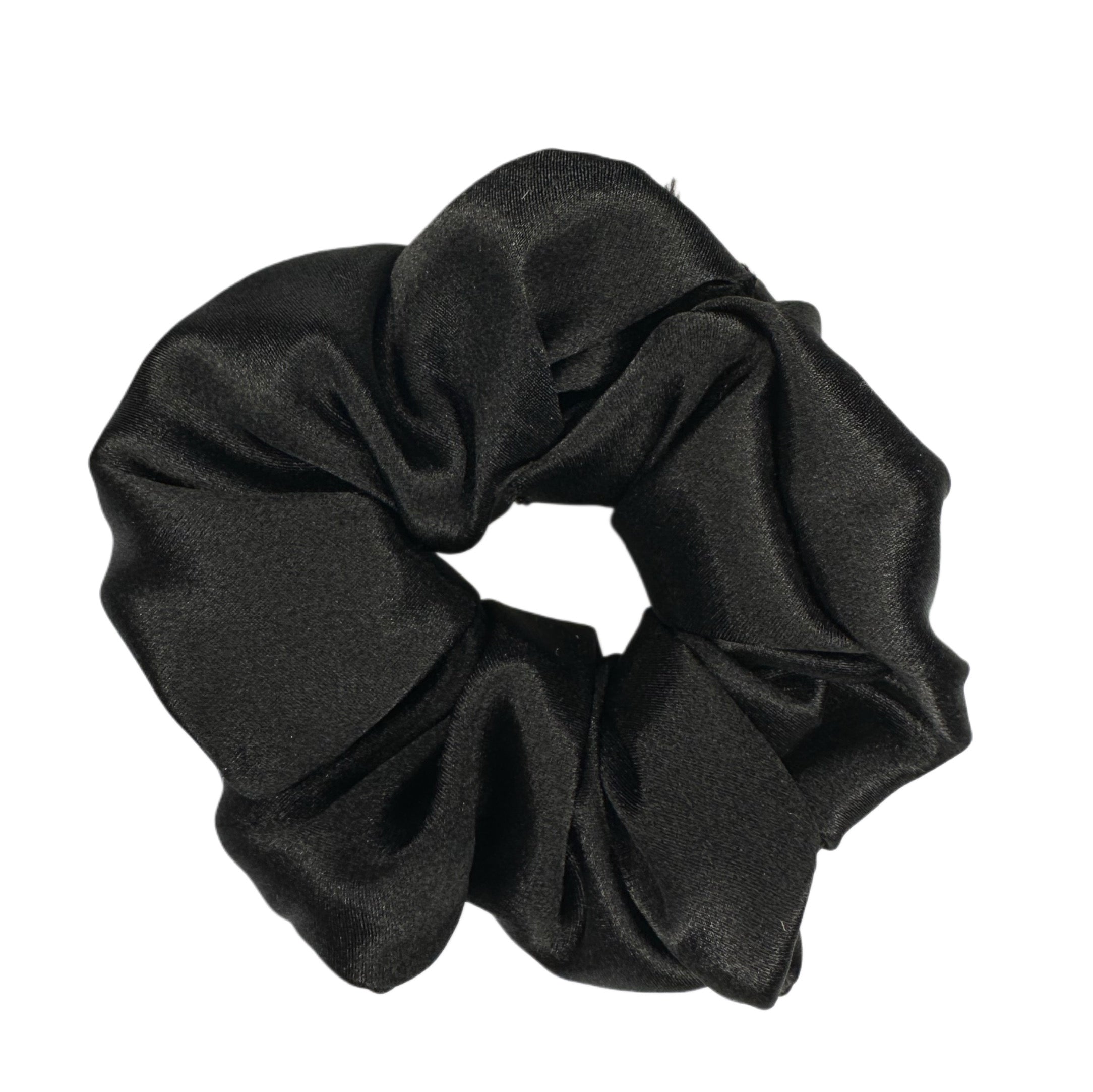 Noir Silk Scrunchie