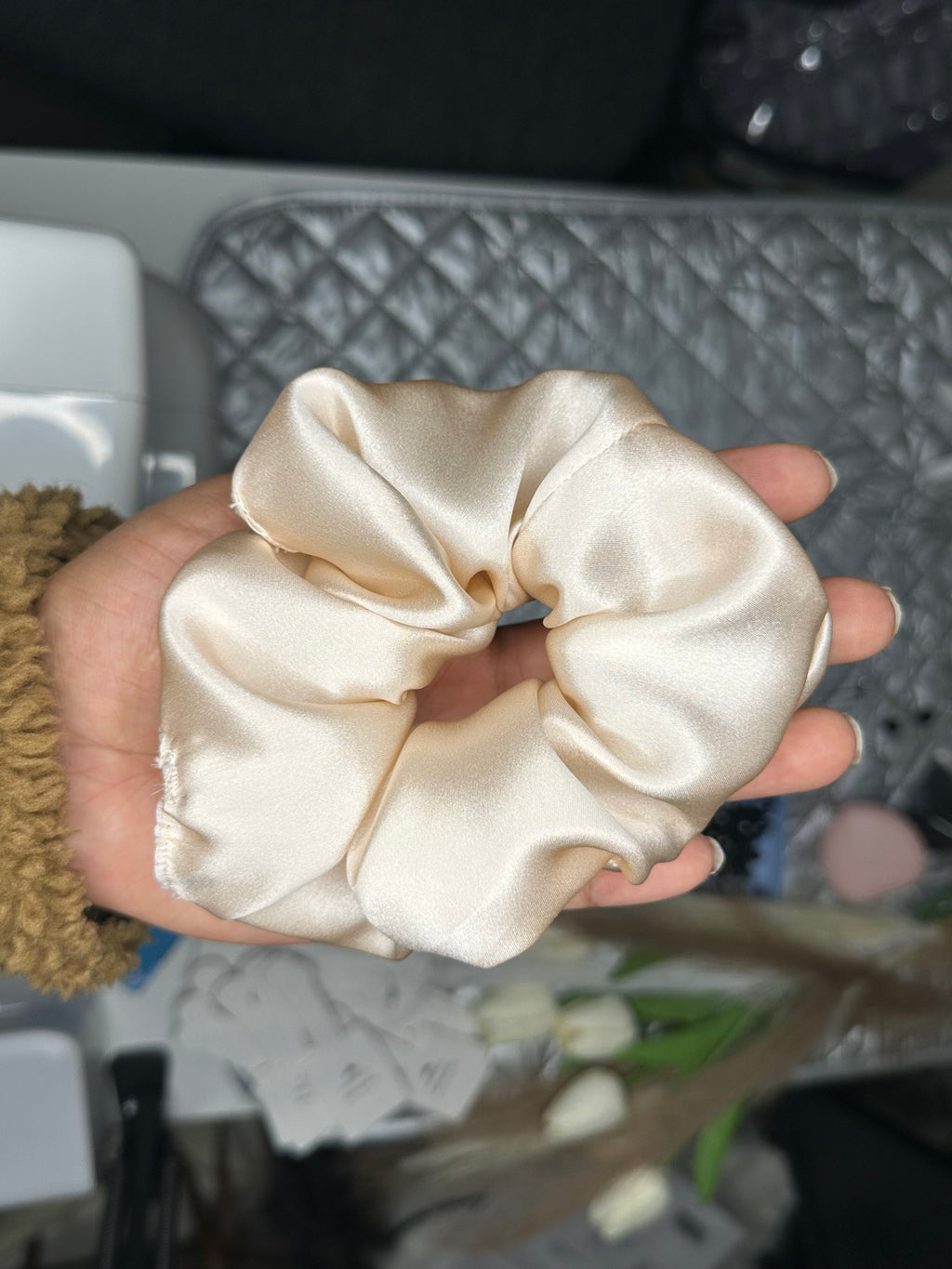 Rose Gold Silk/Satin Scrunchie
