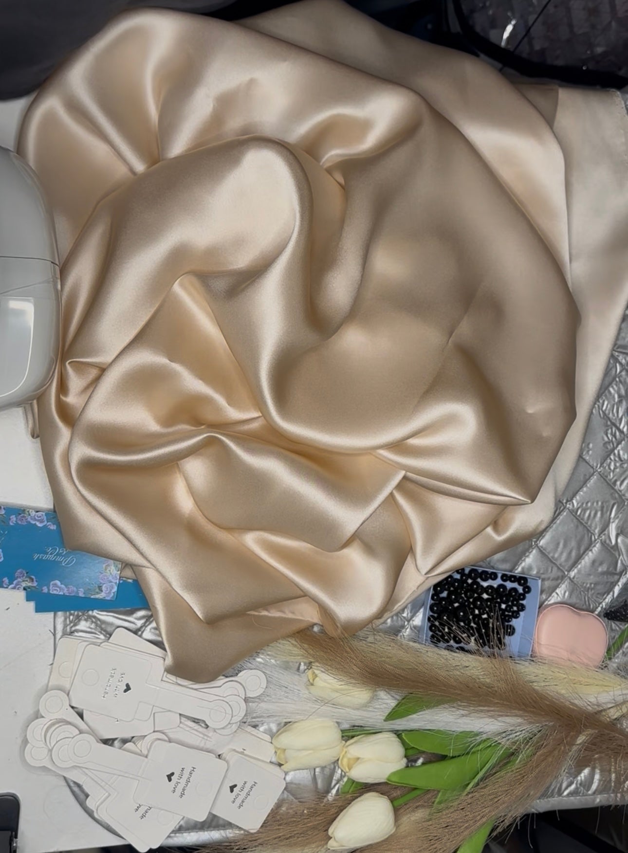 Rose Gold Silk/Satin Scrunchie