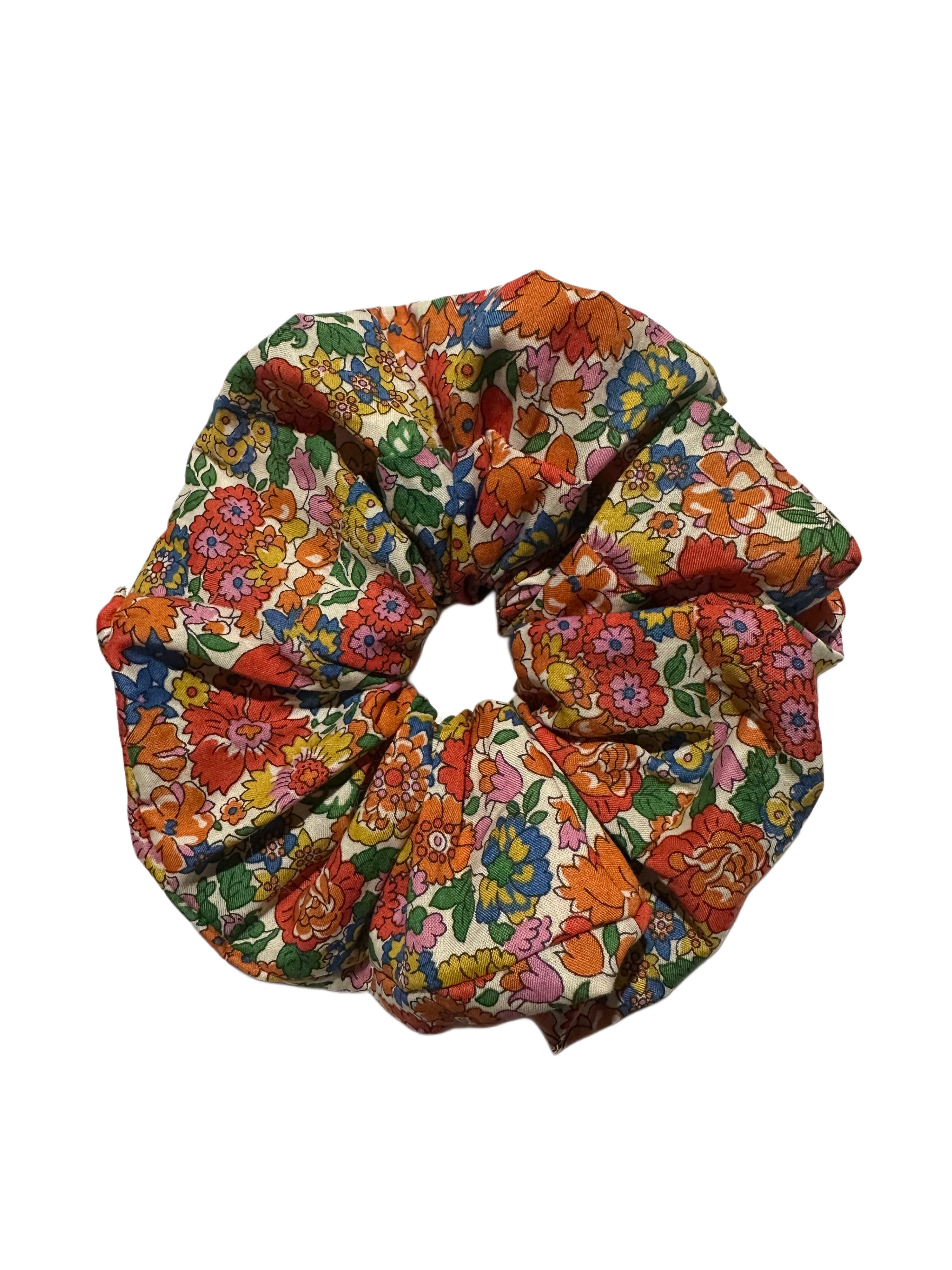 Liberty Bright Whirl Floral Scrunchie
